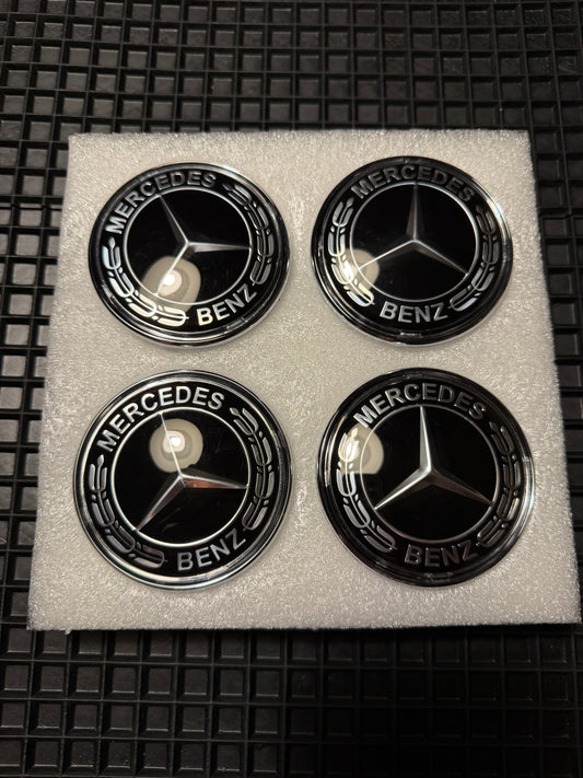 Mercedes-benz kelluvat keskikupit (4 kpl) Ø75mm